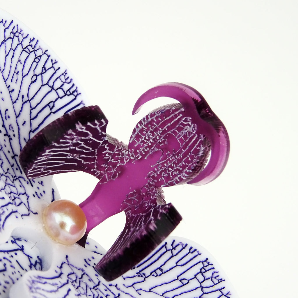 Orchid Brooch Made by Miss J Designs