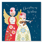 Load image into Gallery viewer, Christmas Angel Duo Christmas Card by Klara Hawkins

