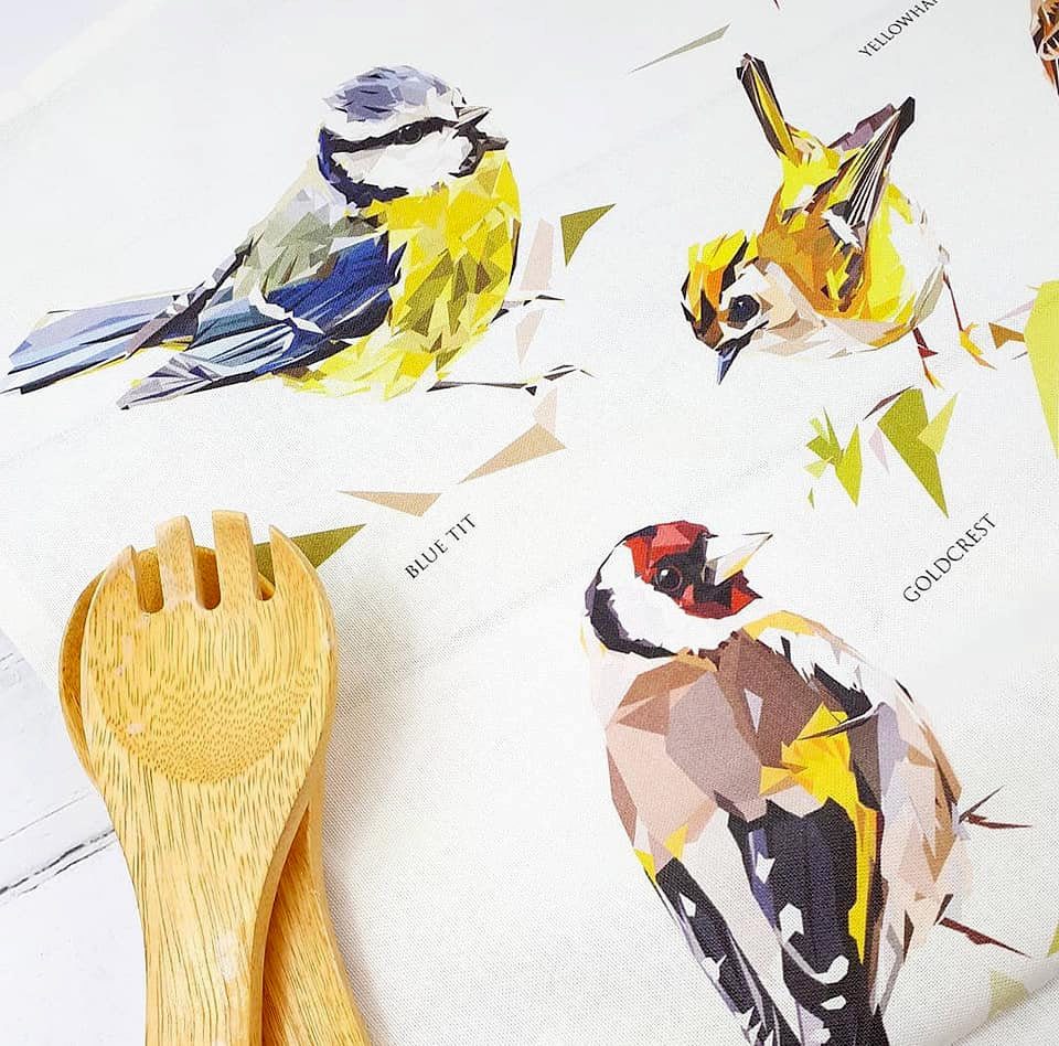 Bird Tea Towels Illustrated by Louise Jennifer Design