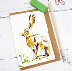 Load image into Gallery viewer, &#39;Wild Hare&#39; Card by Louise Jennifer Design
