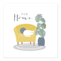 New Home Card - Cat Sleeping in Chair by Klara Hawkins