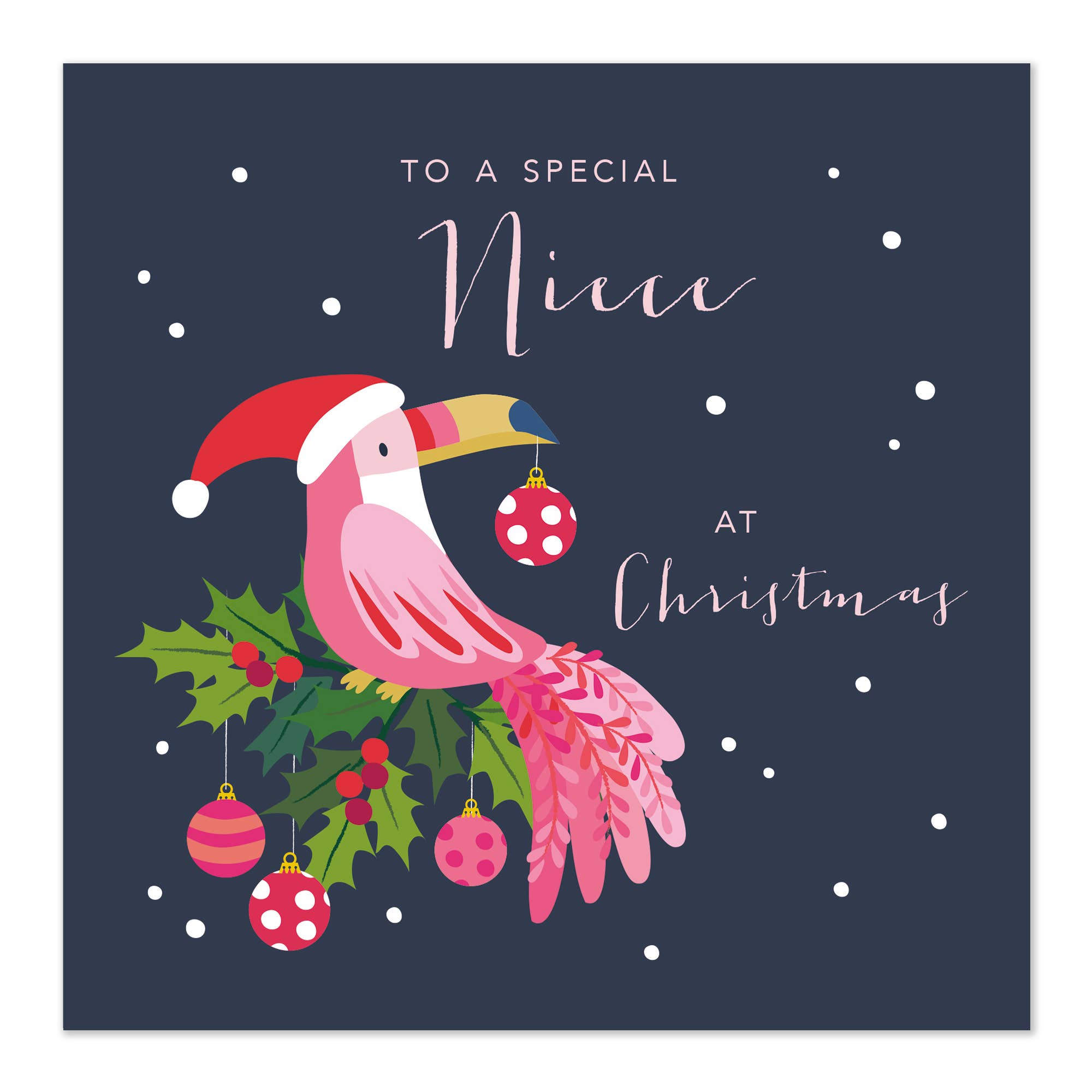 NIECE Christmas Card - Festive Toucan by Klara Hawkins