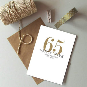 65th Birthday Always Sparkle Card - Just Words Cards 40 & 65 years
