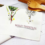 Load image into Gallery viewer, Thistle Tea Towels Illustrated by Louise Jennifer Design
