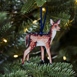 Load image into Gallery viewer, Deer Sustainable Wooden Watercolour Christmas Ornament
