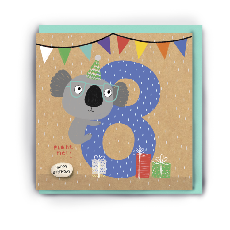 Kids Age Birthday Magic Bean Cards by Lucy & Lolly