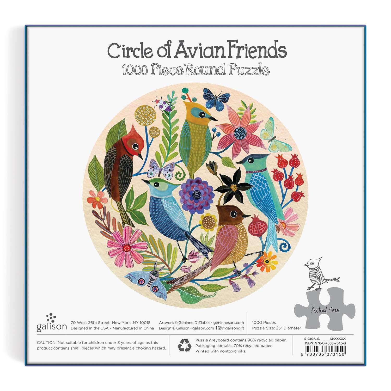 CIRCLE OF AVIAN FRIENDS 1000 PIECE JIGSAW PUZZLE (GALISON)