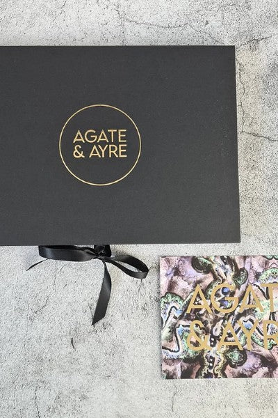 Large Square VARISCITE - 100% Silk Satin Scarf - 90cm x 90cm by Agate & Ayre