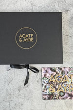 Load image into Gallery viewer, Large Square BISMUTH - 100% Silk Satin Scarf - 90cm x 90cm by Agate &amp; Ayre

