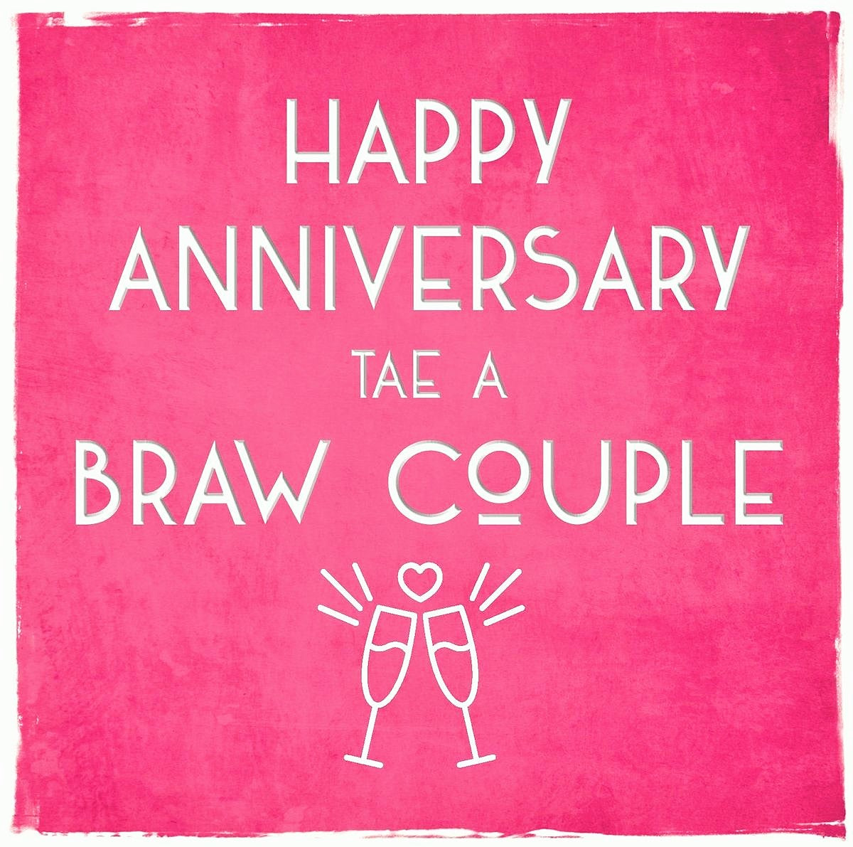 Anniversary Braw Couple Card by Truly Scotland