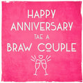 Anniversary Braw Couple Card by Truly Scotland (060)