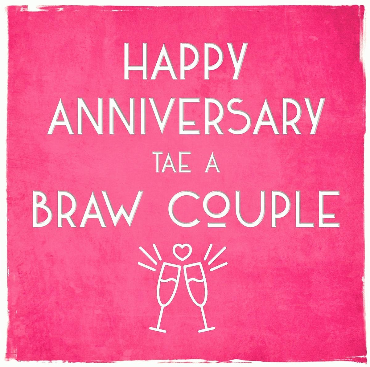 Anniversary Braw Couple Card by Truly Scotland (060)