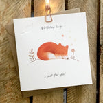 Load image into Gallery viewer, Fox Birthday Card by GingerBetty OWL 004
