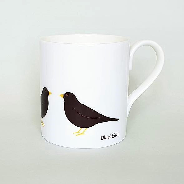 Garden Birds Bone China Mugs by Blue Ranchu Designs