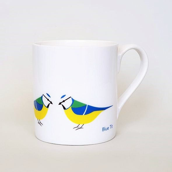 Garden Birds Bone China Mugs by Blue Ranchu Designs