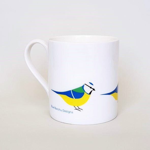 Garden Birds Bone China Mugs by Blue Ranchu Designs