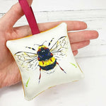 Load image into Gallery viewer, Buff-Tailed Bumble Bee Lavender Sachets Handmade by Louise Jennifer Design
