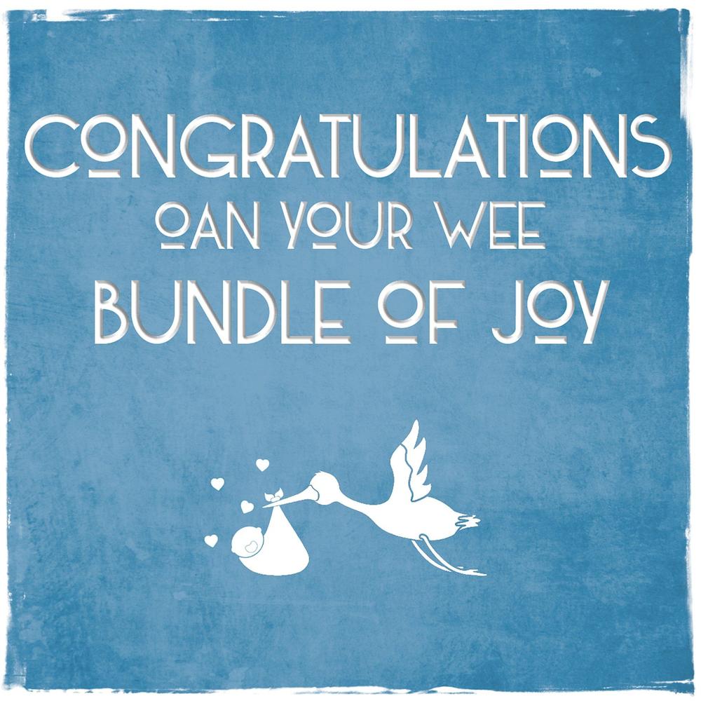 Bundle of Joy Baby Cards by Truly Scotland