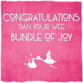 Bundle of Joy Baby Cards by Truly Scotland