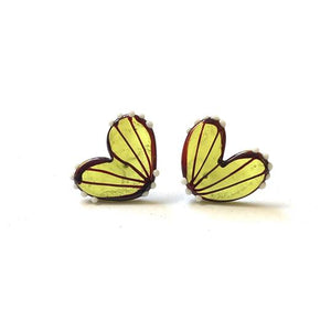 Glass Butterfly Wing Stud Earrings Handmade by Helen Chalmers