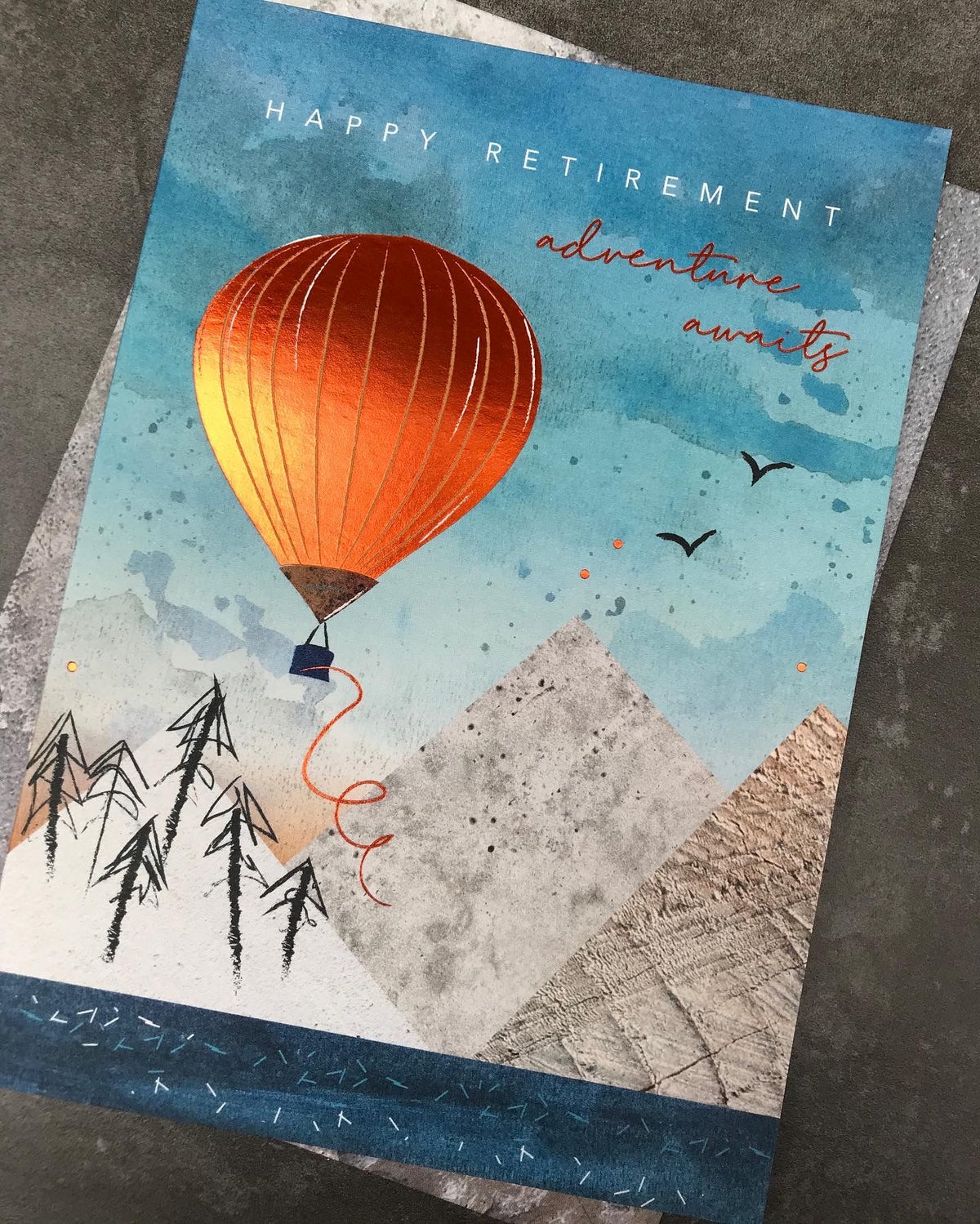 'Cobalt' Happy Retirement card by Cinnamon Aitch