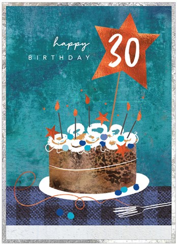 Cobalt Age Birthday Cards 16 - 70 yrs