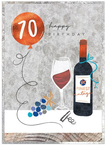 Cobalt Age Birthday Cards 16 - 70 yrs