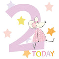 Kids Age Birthday cards 1 - 6years by Liz & Pip