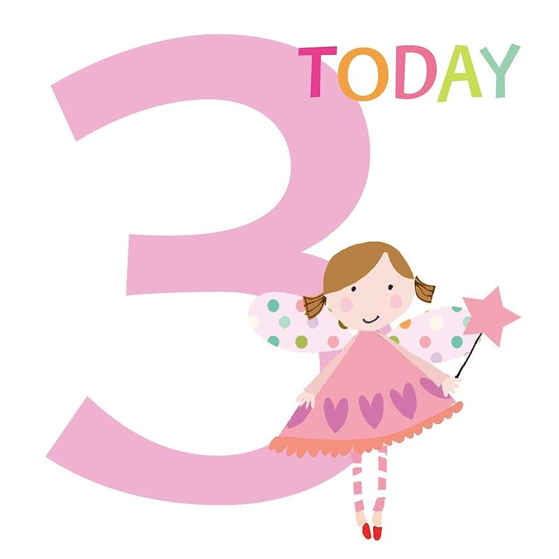 Kids Age Birthday cards 1 - 6years by Liz & Pip