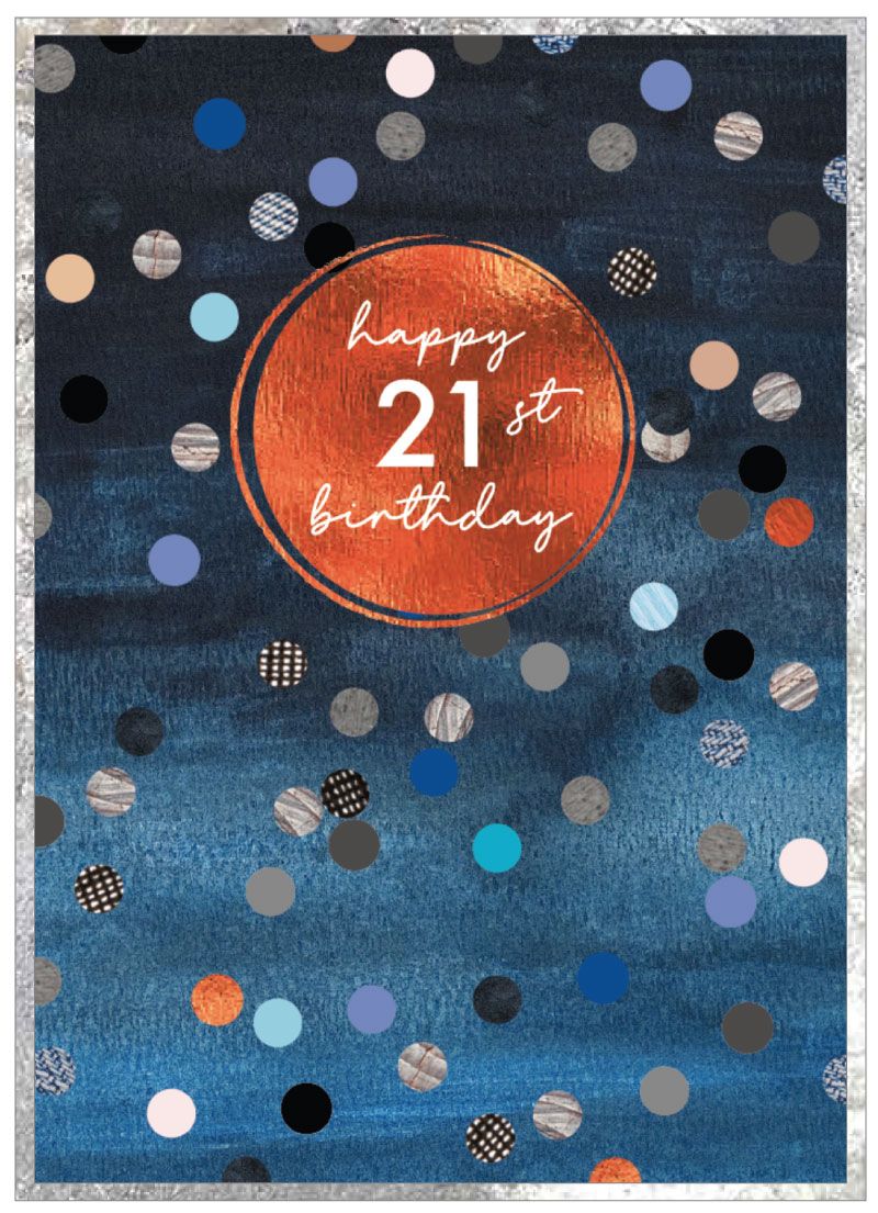 Cobalt Age Birthday Cards 16 - 70 yrs