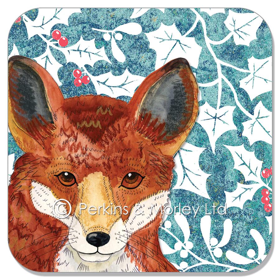 Wild Wood Christmas Coasters by Perkins & Morley