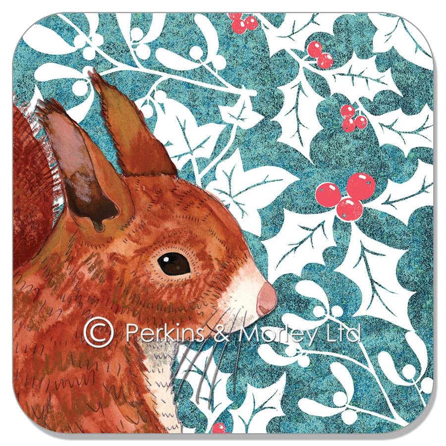 Wild Wood Christmas Coasters by Perkins & Morley