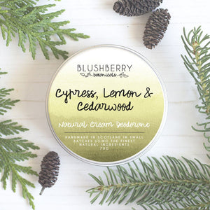 Natural Cream Deodorants Handmade in Scotland by Blushberry Botanicals