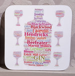 Load image into Gallery viewer, Gin &amp; Cocktail Wordart Coasters
