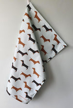Load image into Gallery viewer, Dachshunds Tea Towel By Blue Ranchu Designs
