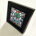 Load image into Gallery viewer, Glasgow Coat of Arms Framed Ceramic Tile by artist Jim Dinnen

