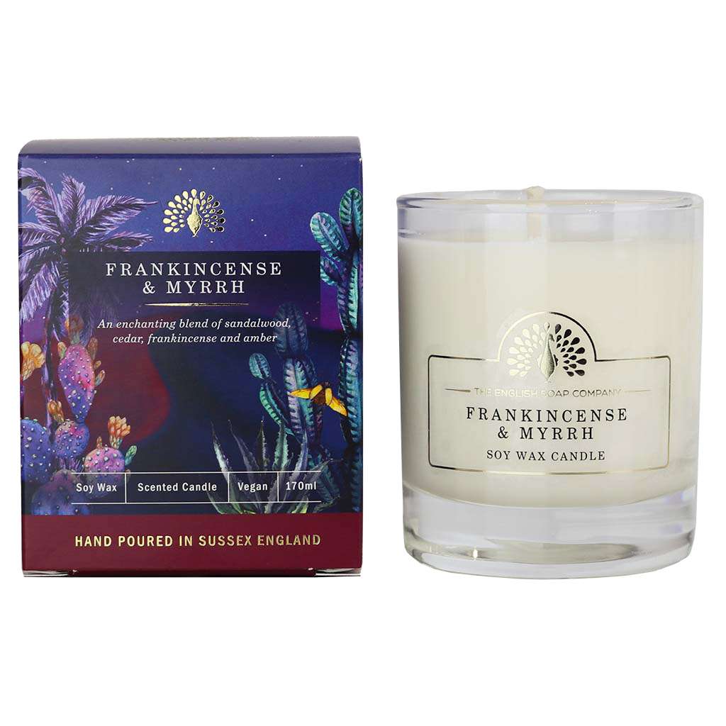 Christmas Scented Soywax Vegan Candle - Frankincense & Myrrh