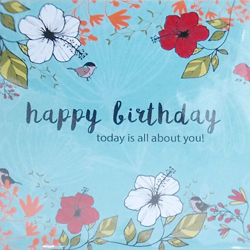 Happy Birthday 'Today it's all about you' Cards designed by Ilana Ewing