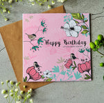 Load image into Gallery viewer, Pink Happy Birthday 'Let's Celebrate your day' Card GC1904 designed by Ilana Ewing
