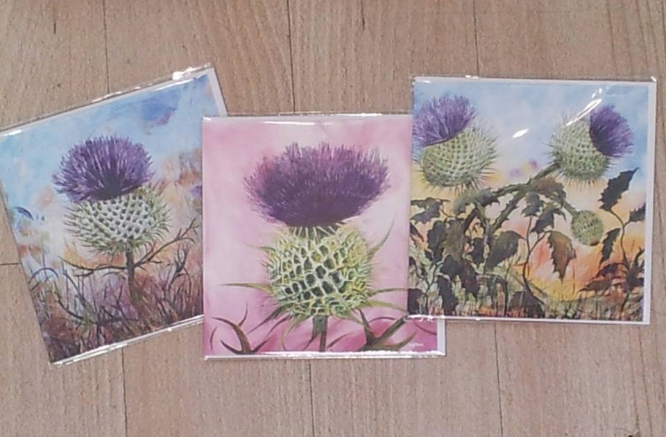 Scottish Thistle Art cards by Geoff Foord