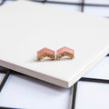 Glitter Arrow studs Made in Scotland by Twiggd