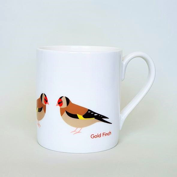 Garden Birds Bone China Mugs by Blue Ranchu Designs