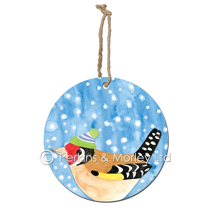 Bird in Hat Christmas Decorations by Perkins & Morley