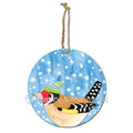 Bird in Hat Christmas Decorations by Perkins & Morley