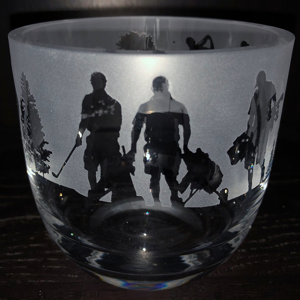 Crystal Glass Candle Pot - Golf