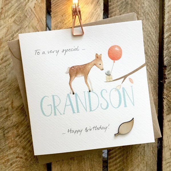 Grandson Birthday Card by GingerBetty OWL025
