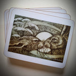 Load image into Gallery viewer, Hare Coasters by Artist Louise Scott
