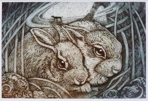 Hare Coasters by Artist Louise Scott
