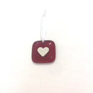 Heart Charm, Handmade by Gill Chesnutt Artisan Glass