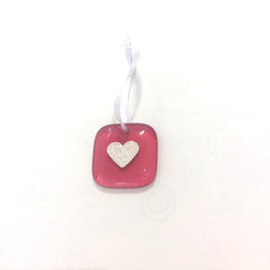 Heart Charm, Handmade by Gill Chesnutt Artisan Glass